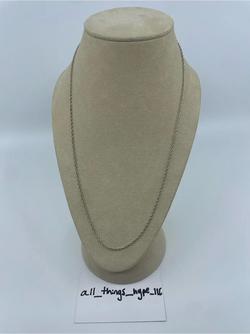 925 Sterling Silver Rope Chain Necklace 24” 3.63g Spring Ring Clasp New
